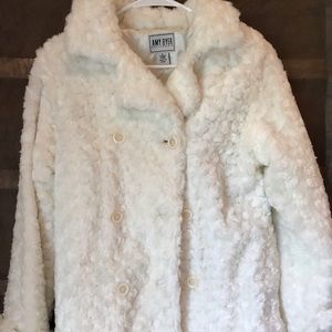 Girls coat size 14 white